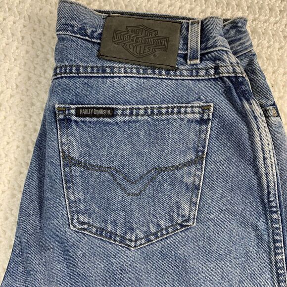 Harley Davidson 100% Cotton Size 12R 12 R Classic Women's Blue Jeans EUC - Picture 5 of 12